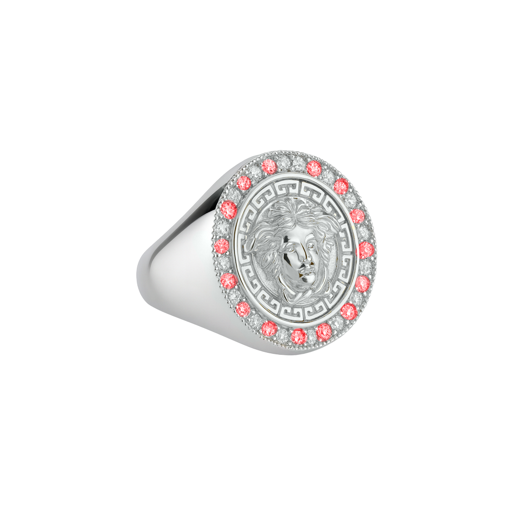 Sterling Silver CZ Mythology Medusa Ring - additional view