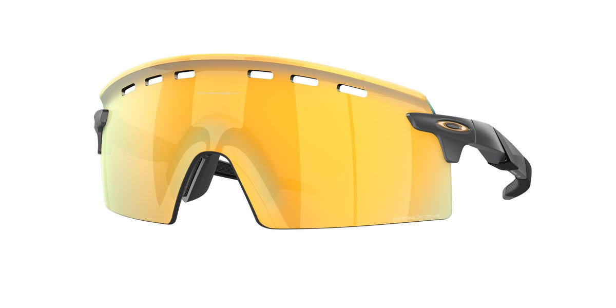 Oakley 0OO9235 Encoder Strike Vented Sunglasses in Matte carbon with Prizm 24k lenses