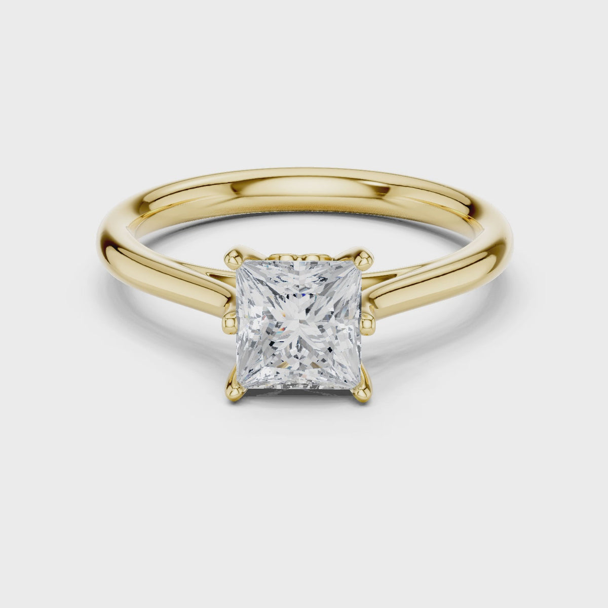 9ct Princess Cut Diamond Solitaire Ring