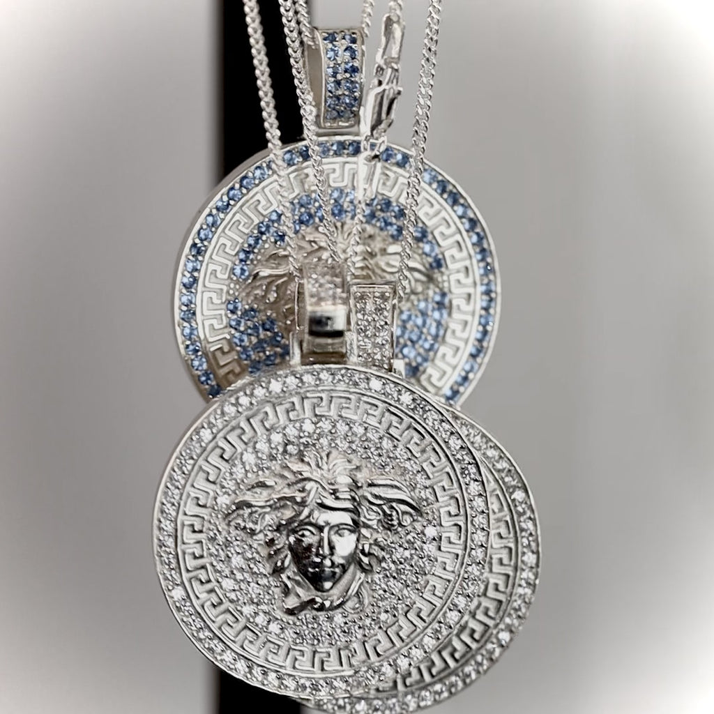 CZ Mythology Medusa (large) Pendant & Chain