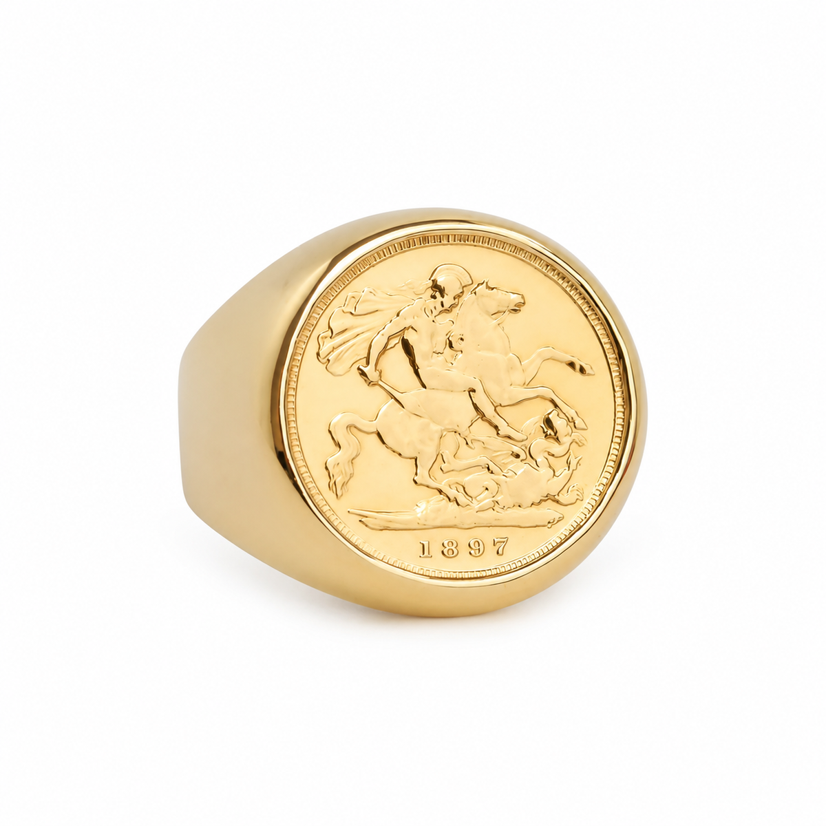 9ct Gold Half Sovereign Ring - product image