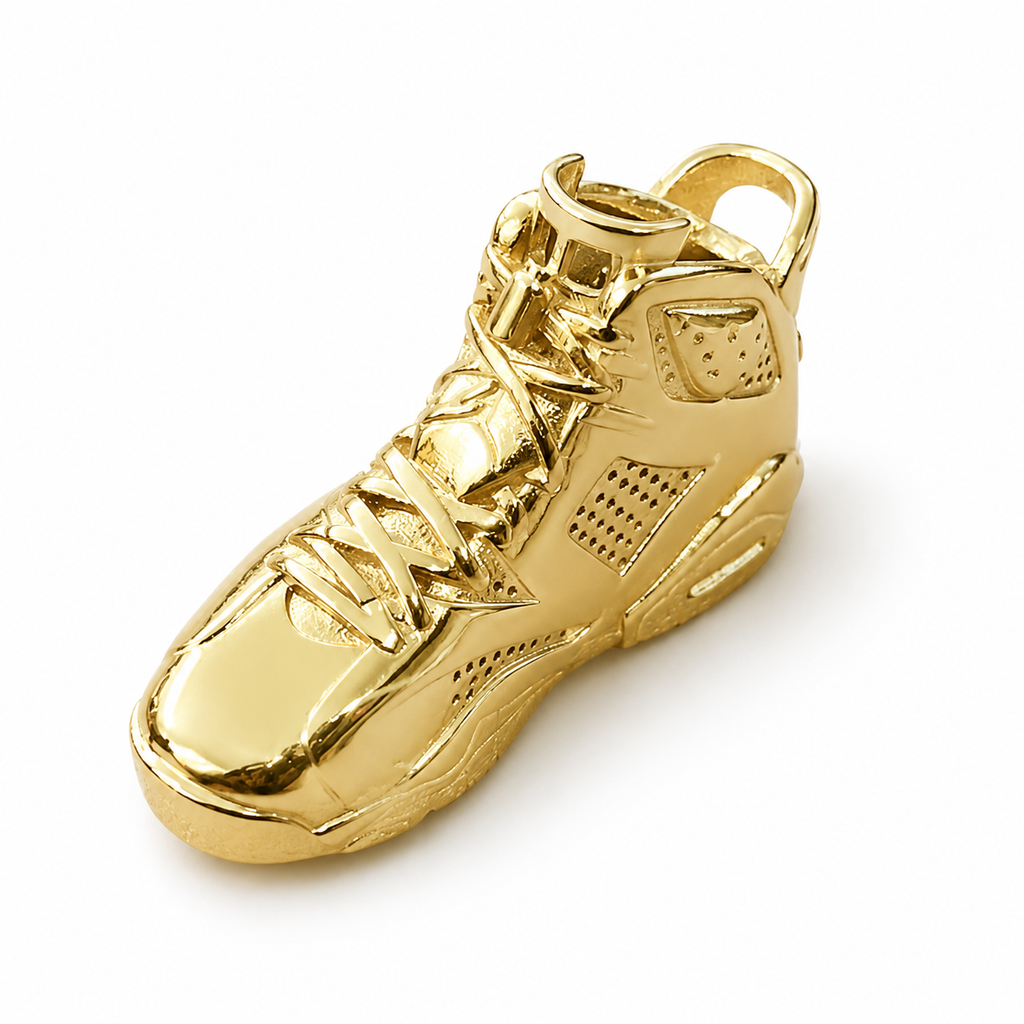 9ct Gold Jordan 6 Shoe Pendant - detail view