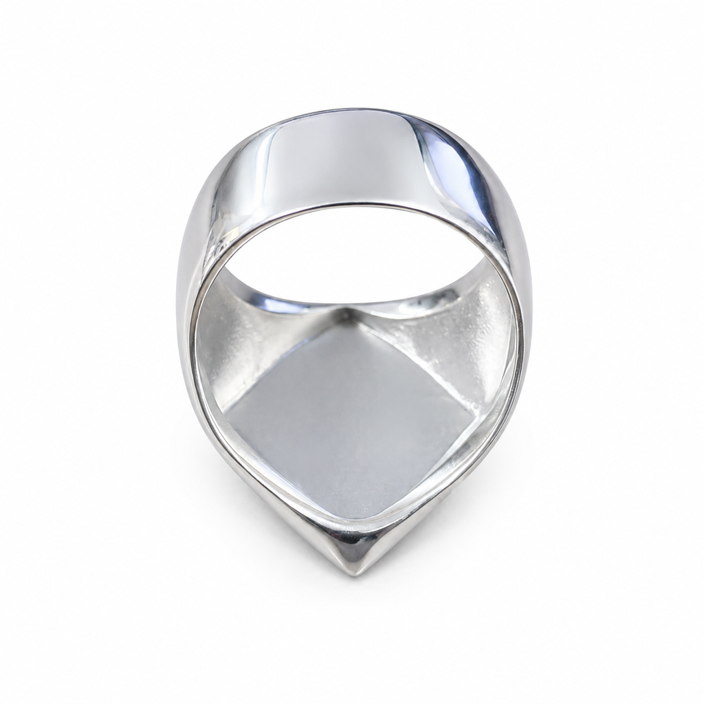 1% Sterling Silver Ring - side view