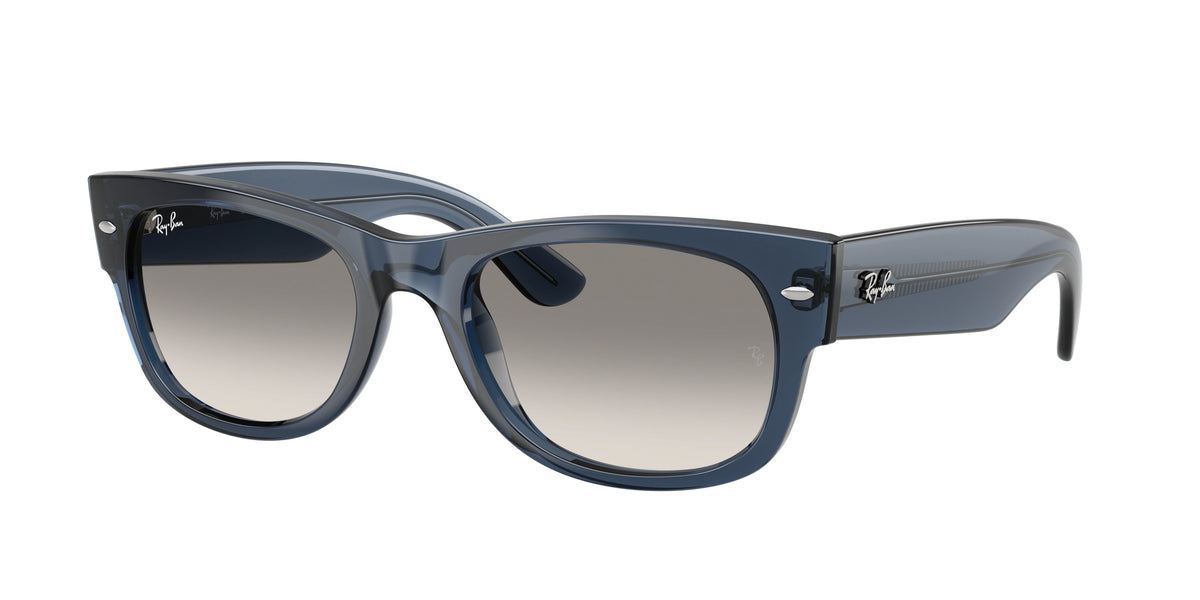 Ray-Ban RB0832S Mega Wayfarer II Sunglasses - Transparent Dark Blue / Clear Gradient Grey - original supplier photo
