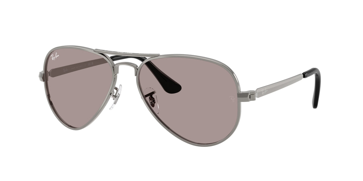 Ray-Ban RB3925 Aviator Max Sunglasses - Gunmetal / Violet - original supplier photo