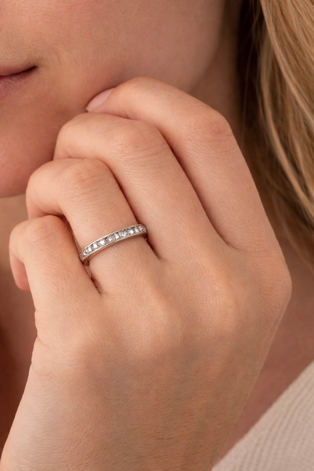 Sterling Silver Cubic Zirconia Band Ring - product image