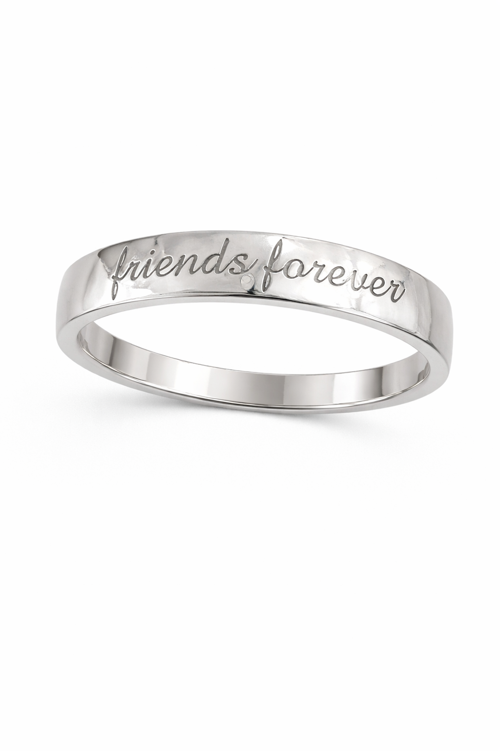 Sterling Silver Friends Forever Engraved Band Ring - product image