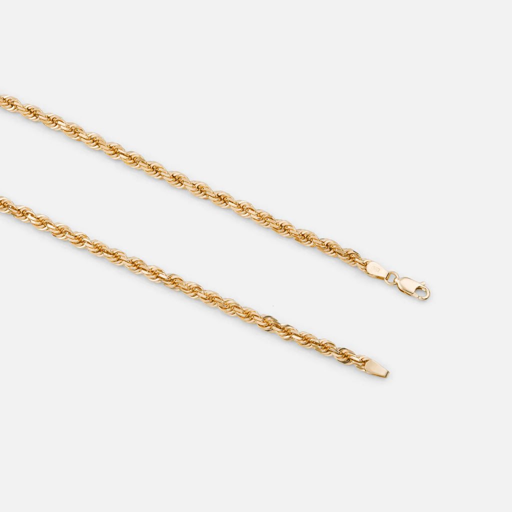 9ct Gold Rope Twist Chain - detail view