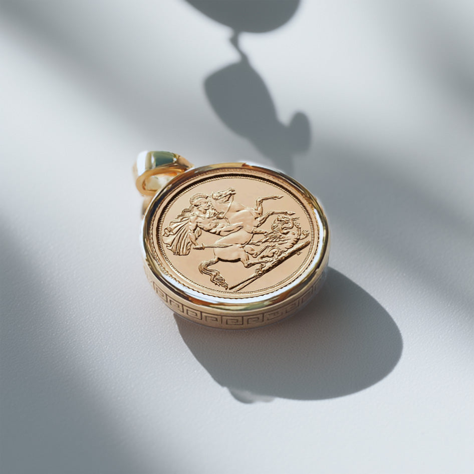 Mr Money Custom Half Sovereign Pendant - product image