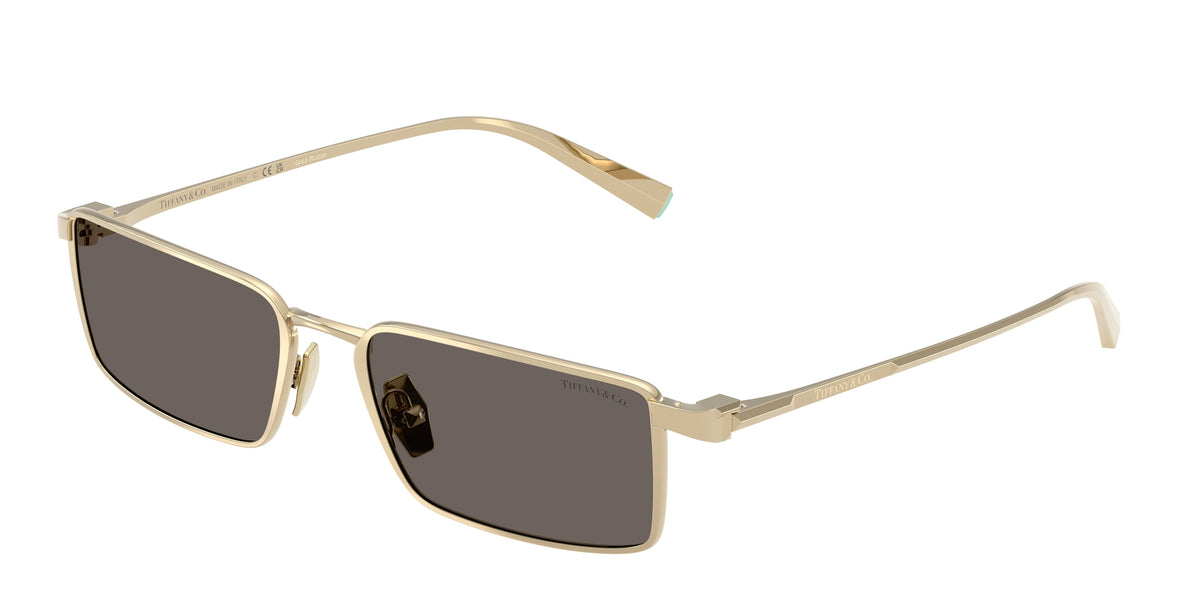 Tiffany & Co. TF3121KB sunglasses, Pale Gold Plated frame and Dark grey lenses
