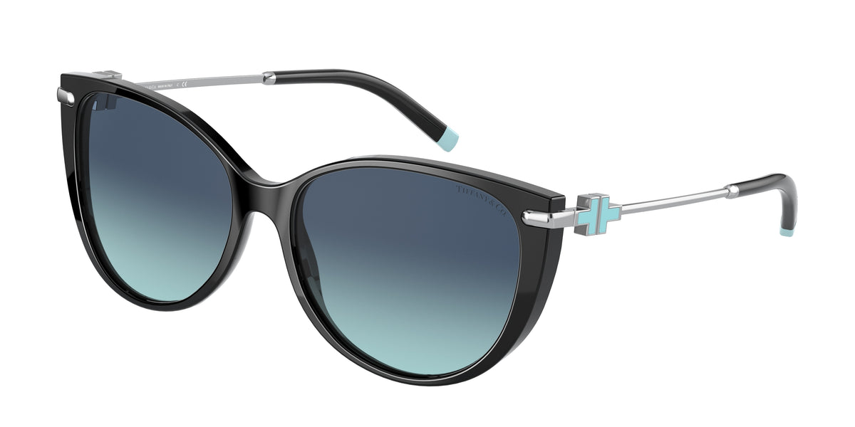 Tiffany & Co. TF4178F sunglasses, Black frame and Blue gradient lenses