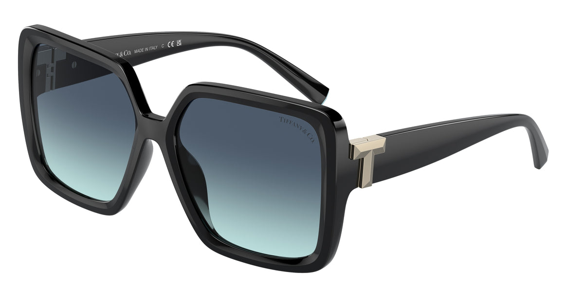 Tiffany & Co. TF4206U sunglasses, Black frame and Azure gradient blue lenses