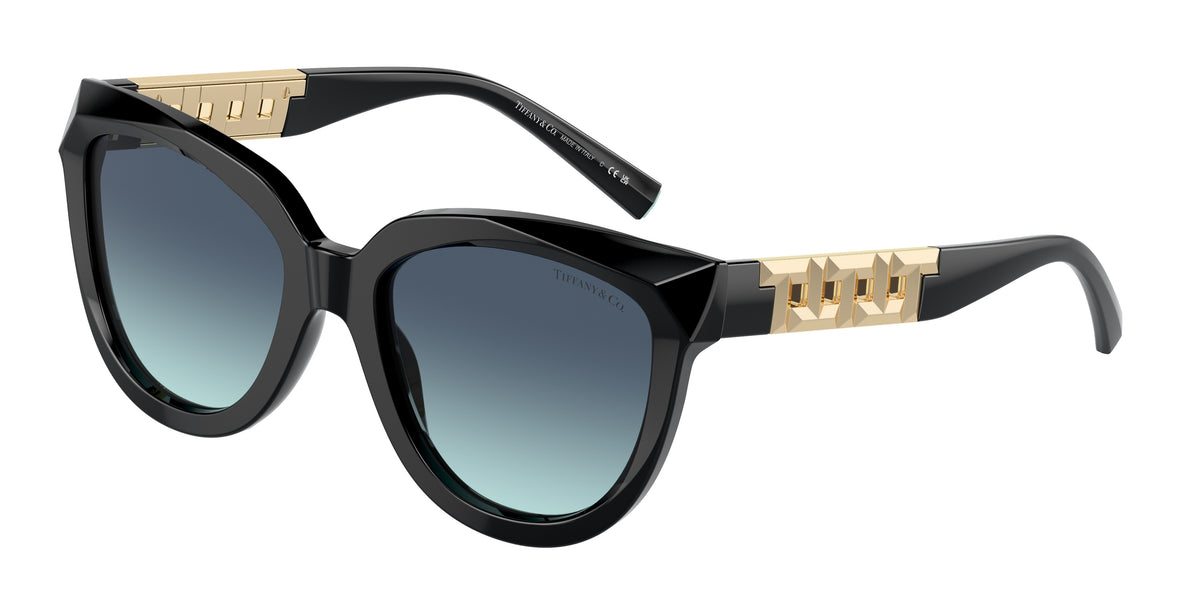 Tiffany & Co. TF4215 sunglasses, Black frame and Azure gradient blue lenses