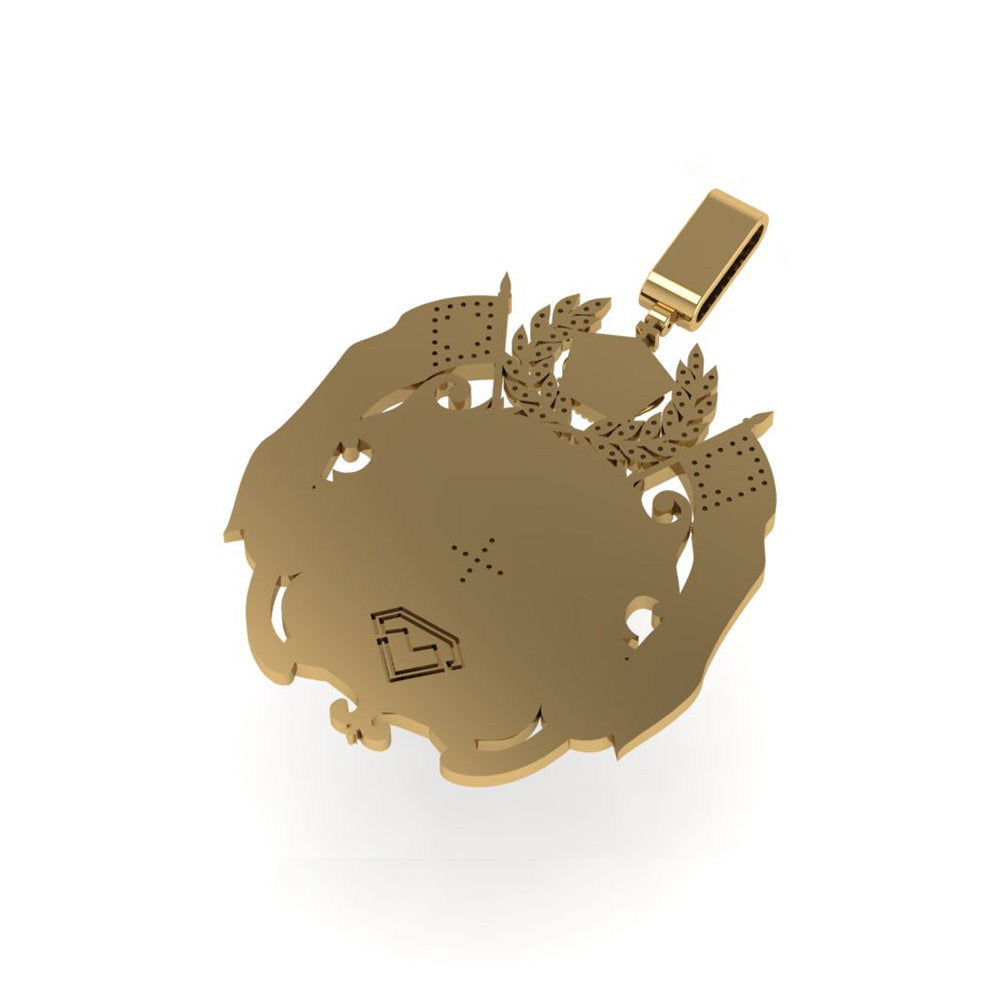 9ct Tongan Coat Of Arms Pendant Small detail 2