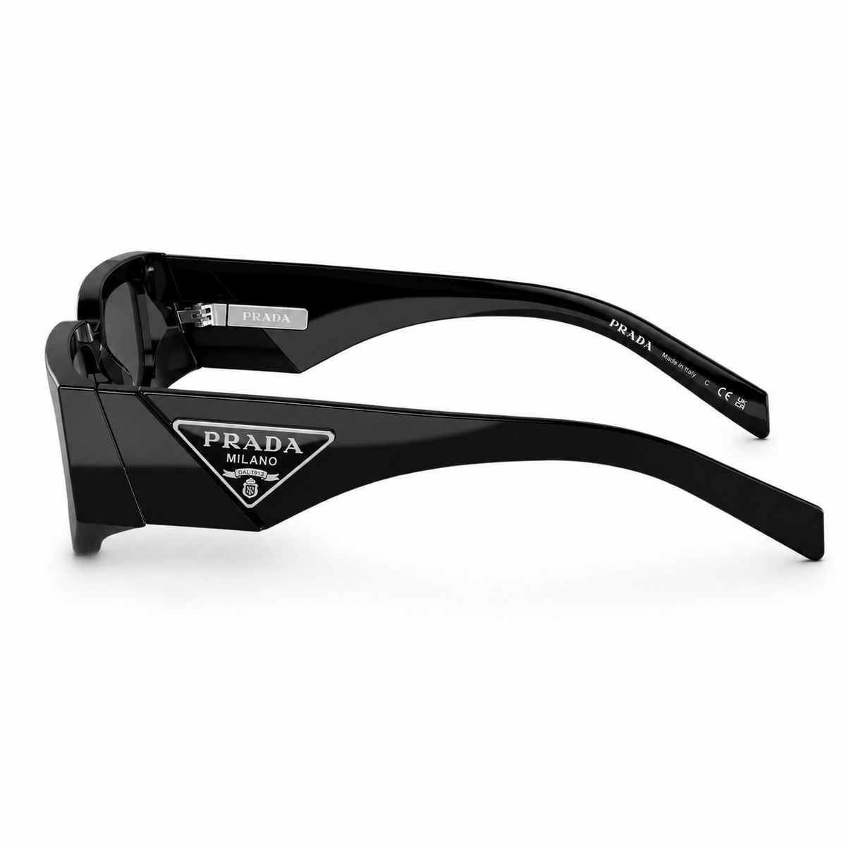 Prada Black Vert Sunglasses SPR 09Z 1AB-5S0 - side angle