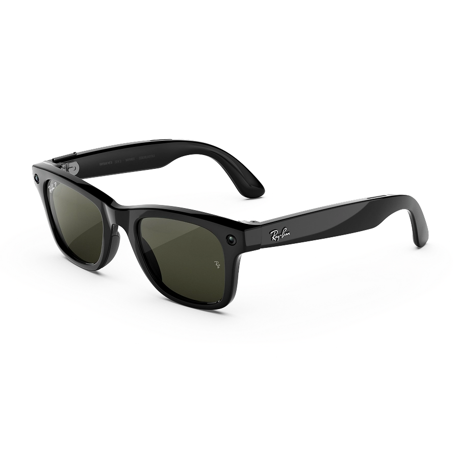 Ray-Ban Meta Gen 3 Wayfarer Shiny Black / Polarised Green official product image