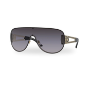 Pale gold / Light grey gradient dark blue
