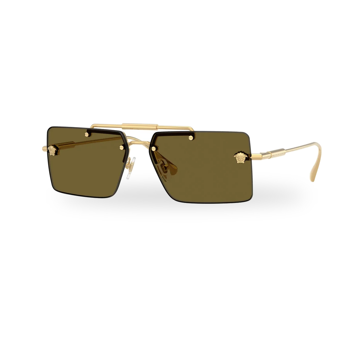 Versace 0VE2245 sunglasses in Gold with Dark brown lenses - transparent product photo with soft shadow