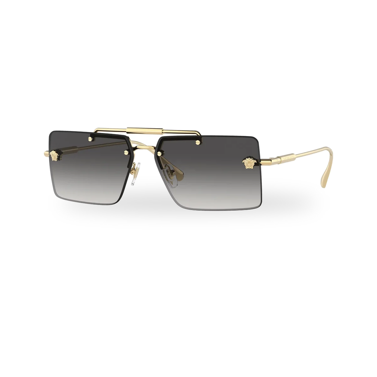 Versace 0VE2245 sunglasses in Gold with Grey gradient lenses - transparent product photo with soft shadow
