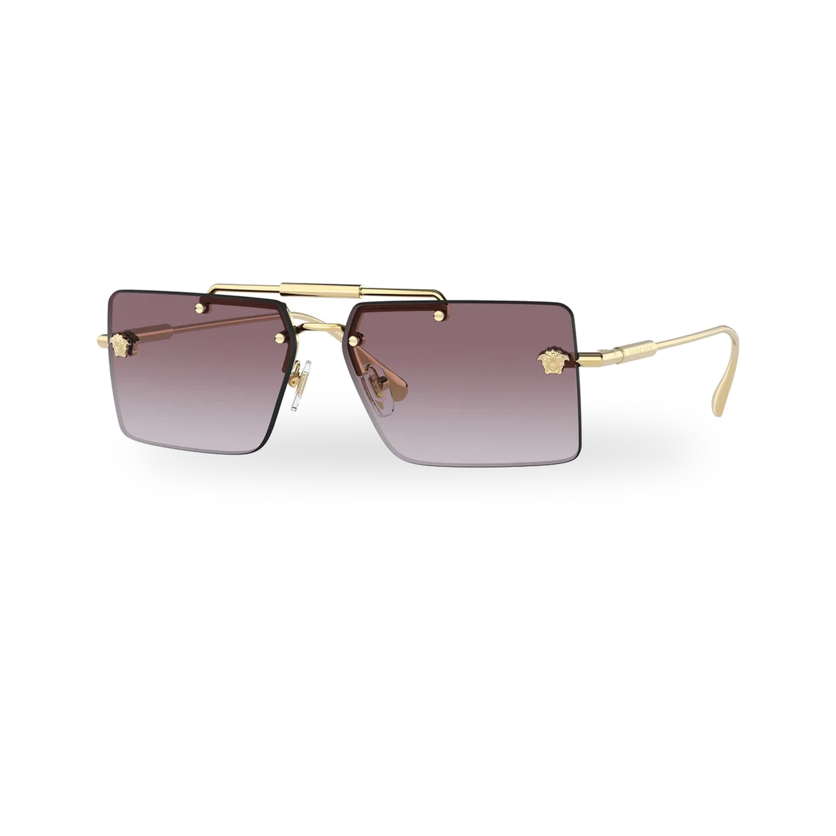 Versace 0VE2245 sunglasses in Gold with Violet gradient lenses - transparent product photo with soft shadow
