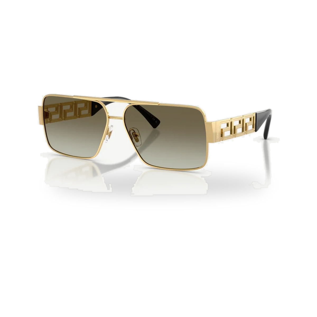 Versace 0VE2290 sunglasses in Gold with Green gradient lenses - transparent product photo with soft shadow