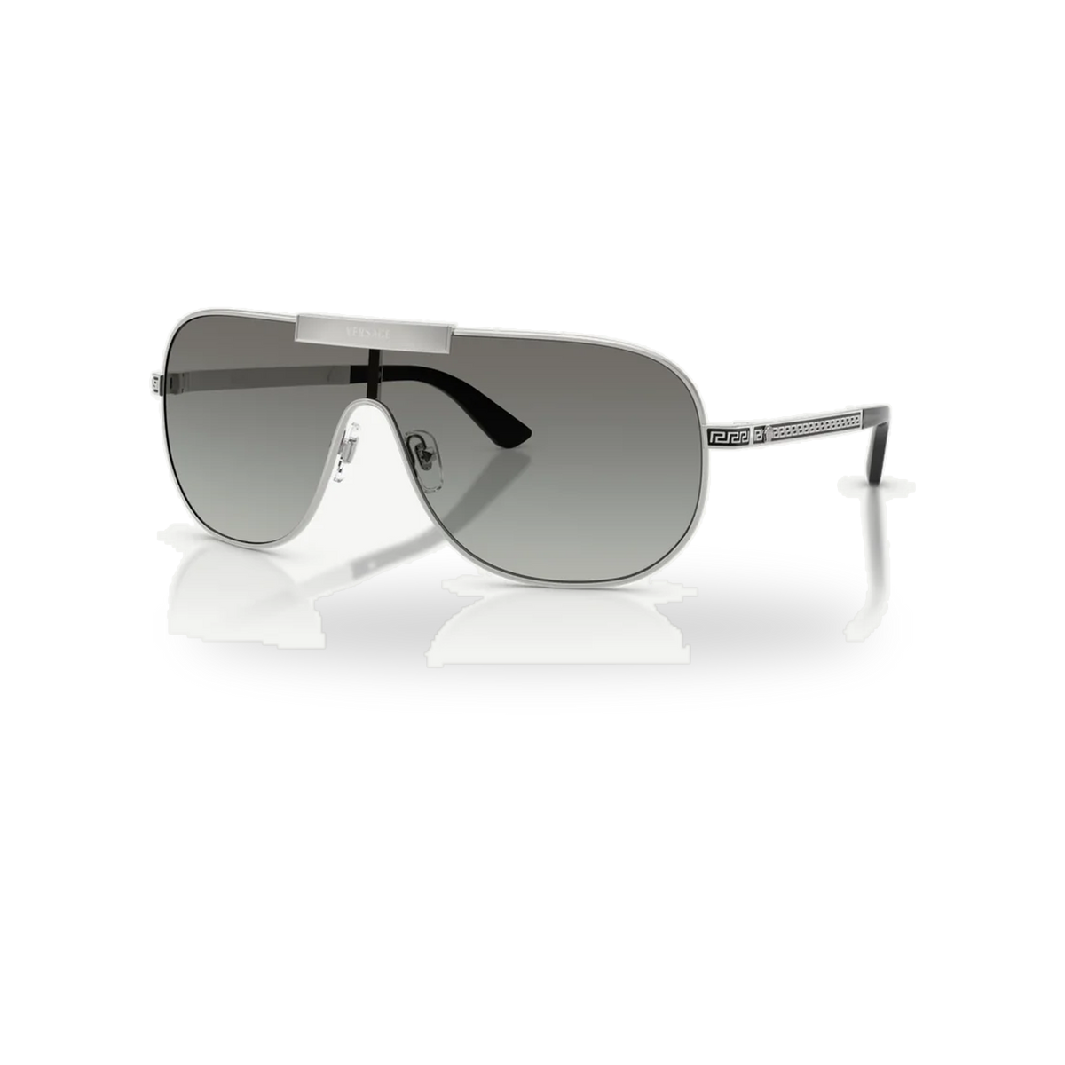 Versace 0VE2293 sunglasses in Silver with Grey gradient lenses - transparent product photo with soft shadow