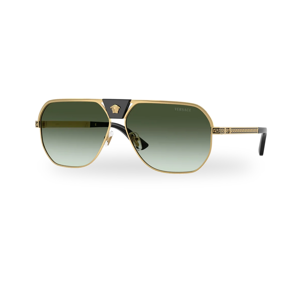 Versace 0VE2294 sunglasses in Gold with Green gradient lenses - transparent product photo with soft shadow