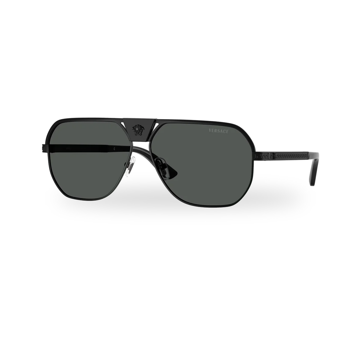 Versace 0VE2294 sunglasses in Matte black with Dark grey lenses - transparent product photo with soft shadow