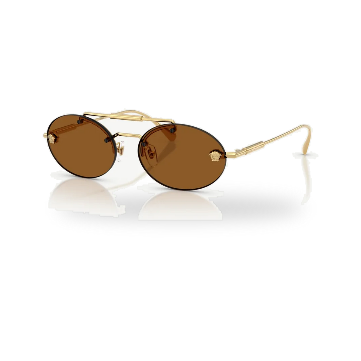 Versace 0VE2295 sunglasses in Gold with Dark brown lenses - transparent product photo with soft shadow