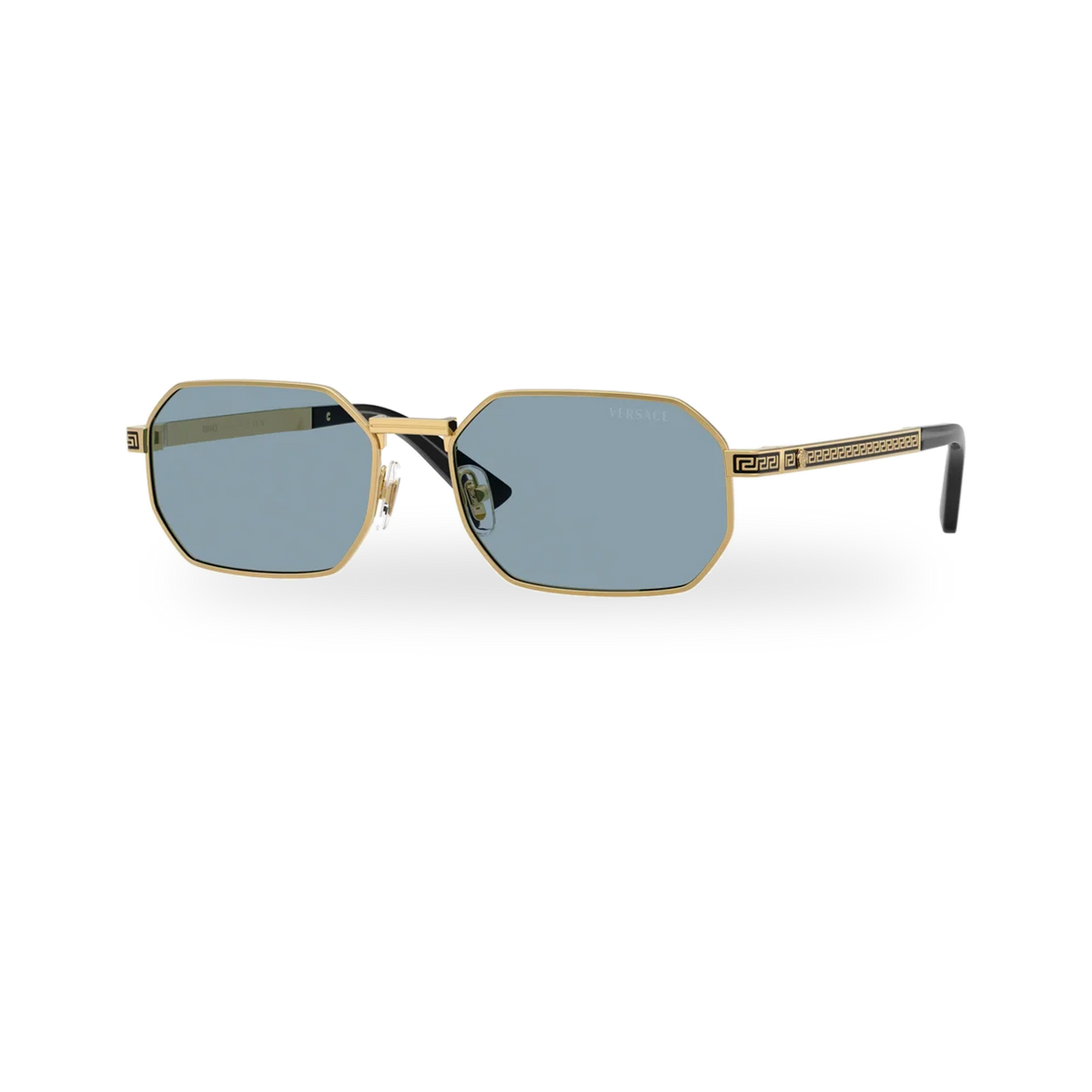 Versace 0VE2297 sunglasses in Gold with Light blue lenses - transparent product photo with soft shadow