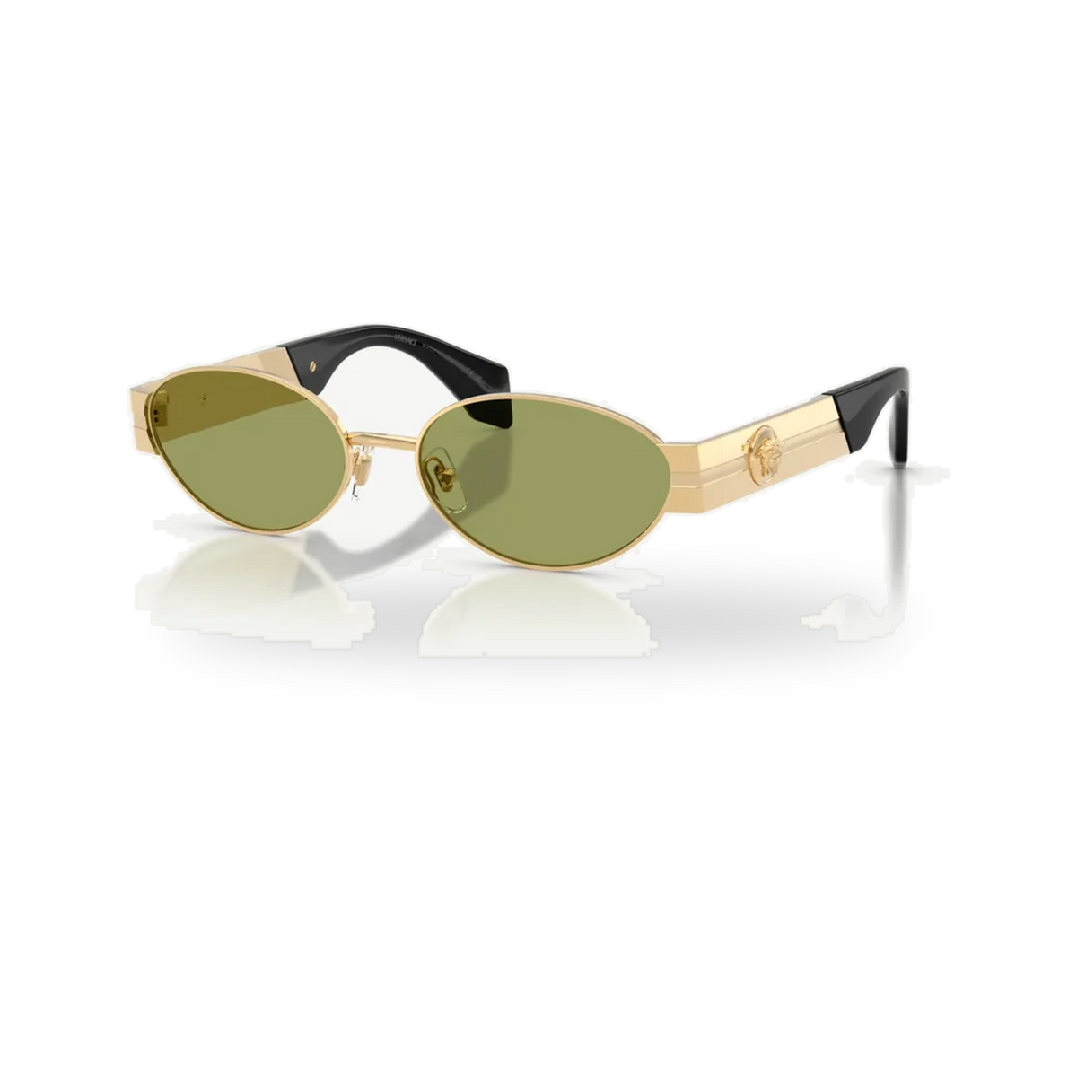 Versace 0VE2301 sunglasses in Gold Versace with Green lenses - transparent product photo with soft shadow