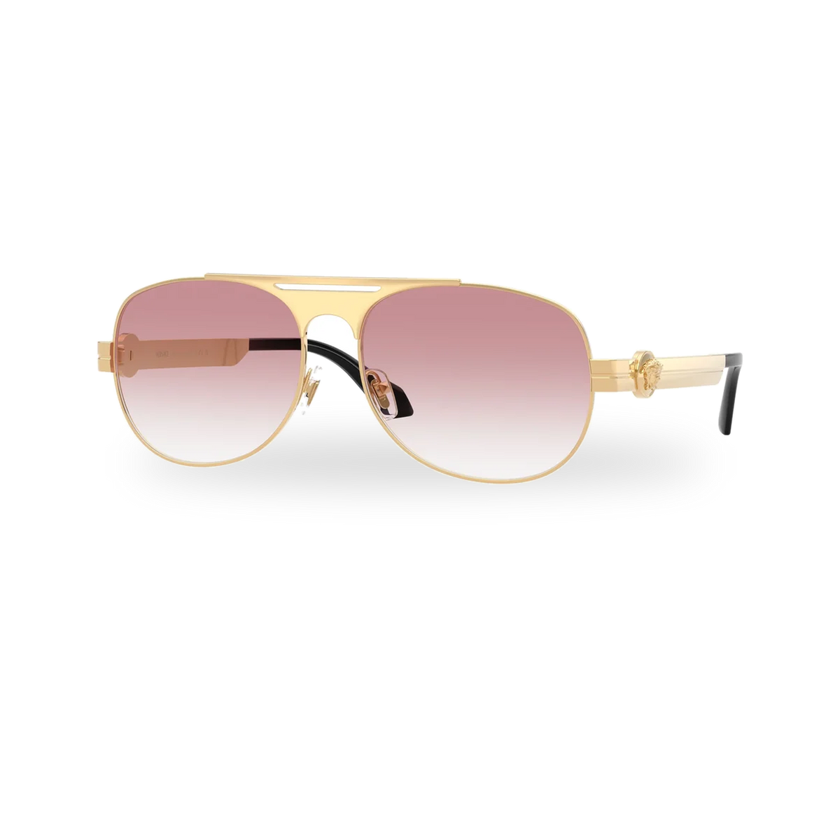 Versace 0VE2302 sunglasses in Gold versace with Clear gradient pink lenses - transparent product photo with soft shadow
