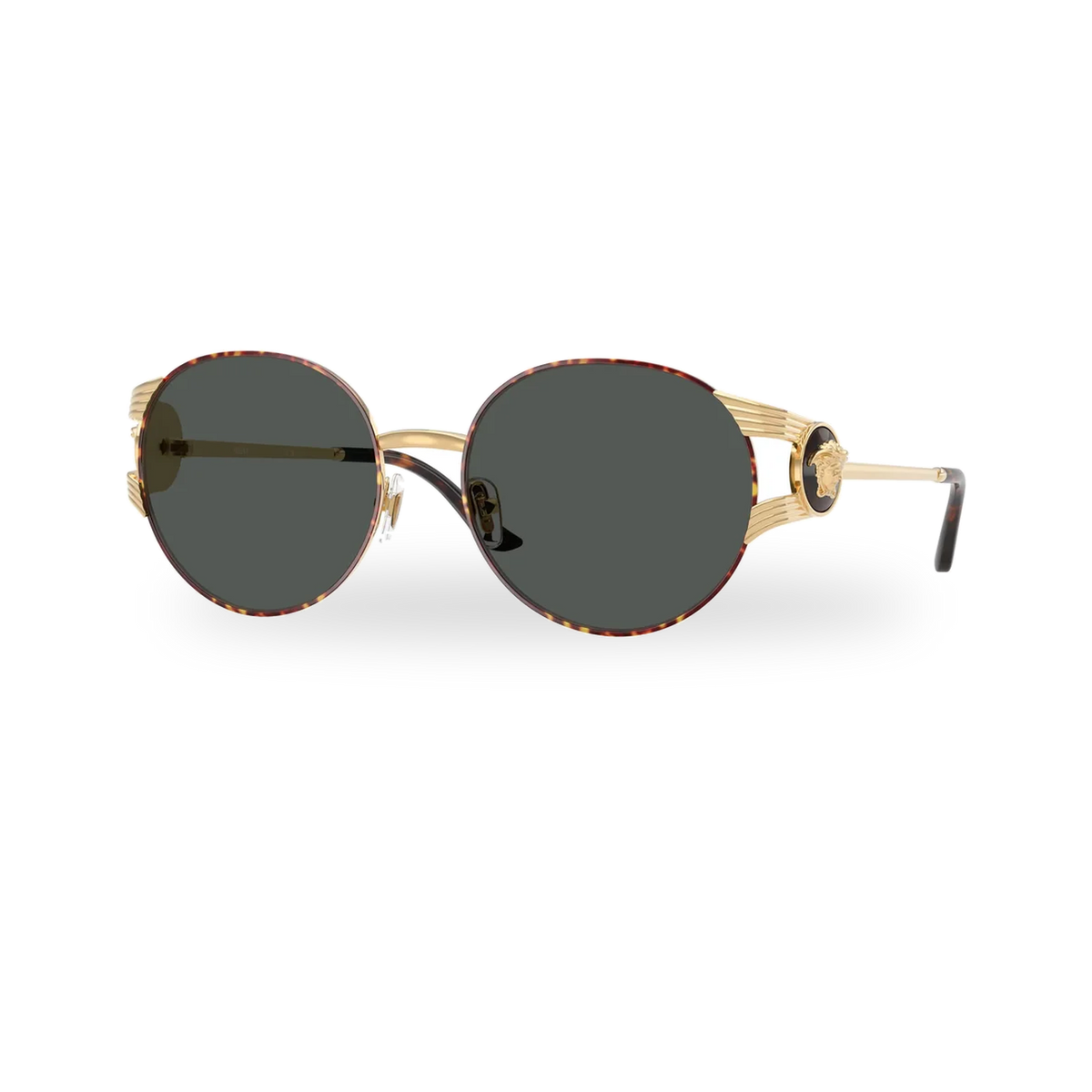 Versace 0VE2303 sunglasses in Gold versace/havana with Dark grey lenses - transparent product photo with soft shadow