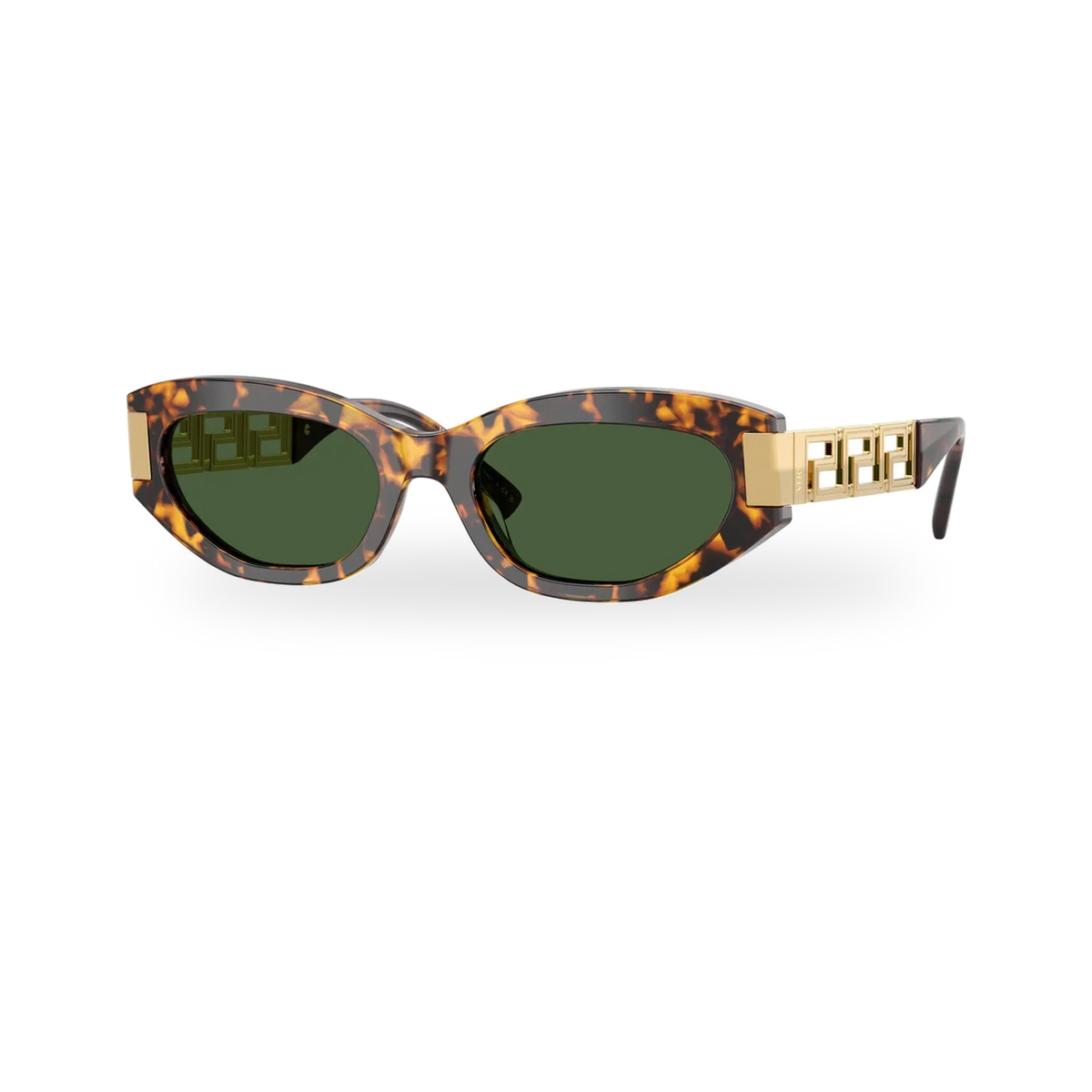 Versace 0VE4501 sunglasses in Brown tortoise with Dark green lenses - transparent product photo with soft shadow