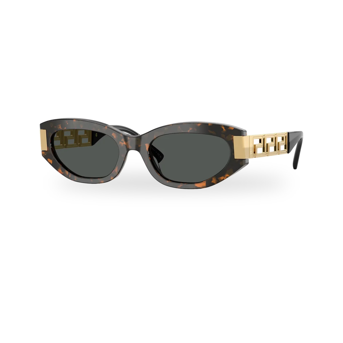 Versace 0VE4501 sunglasses in Brown tortoise with Dark grey lenses - transparent product photo with soft shadow