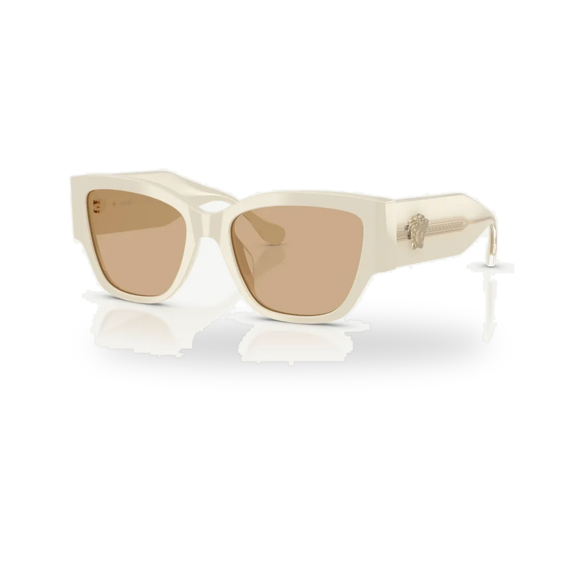 Versace 0VE4509U sunglasses in White talc with Light yellow lenses - transparent product photo with soft shadow