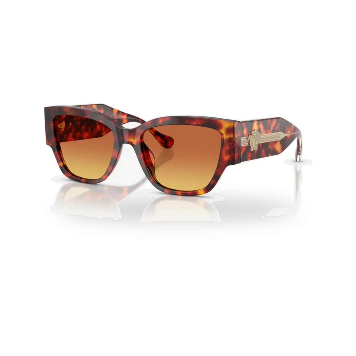 Versace 0VE4509U sunglasses in Red havana with Yellow gradient brown lenses - transparent product photo with soft shadow