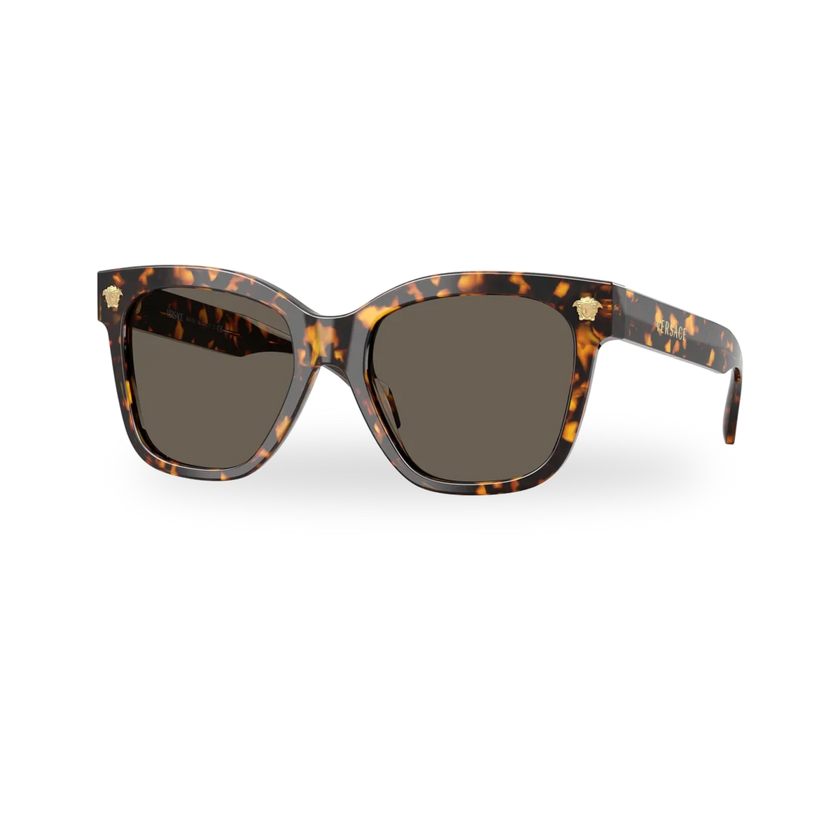 Versace 0VE4511F sunglasses in Havana yellow with Brown lenses - transparent product photo with soft shadow