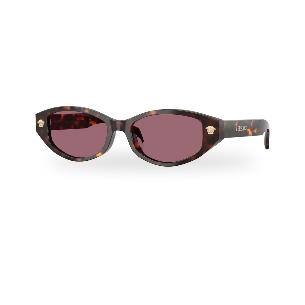 Versace 0VE4512D sunglasses in Havana with Violet lenses - transparent product photo with soft shadow