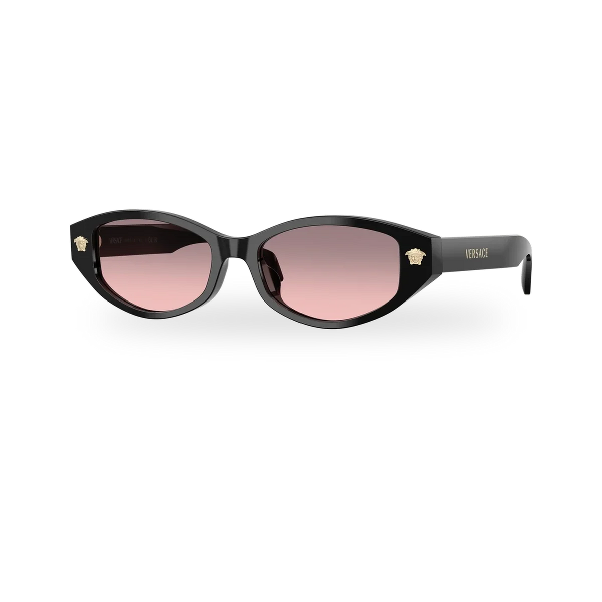 Versace 0VE4512D sunglasses in Black with Rose gradient grey lenses - transparent product photo with soft shadow