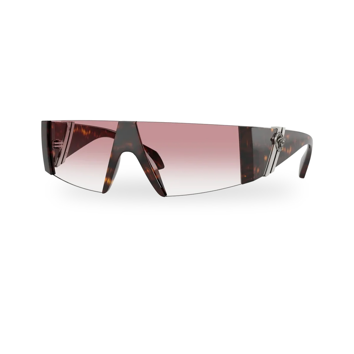 Versace 0VE4516 sunglasses in Havana with Clear gradient pink lenses - transparent product photo with soft shadow