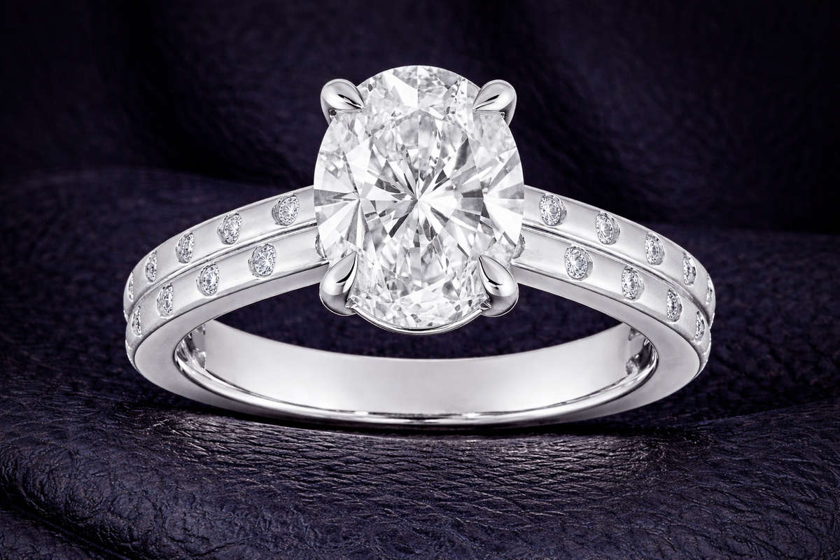 Oval Engagement Ring 2.70cts - product image