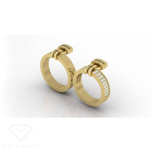 Detail view of Mr Money Padlock 9ct Rose Gold Diamond Ring from Mr Money NZ