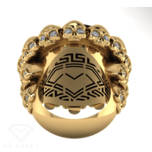 Multi Skull Half Sovereign Ring Rings