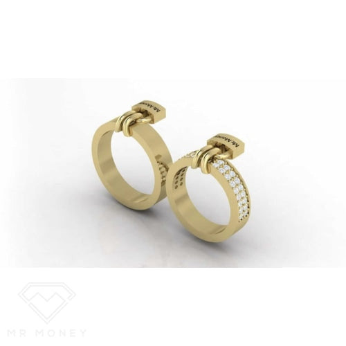 Mr Money Padlock 9Ct White Gold Diamond Ring Rings