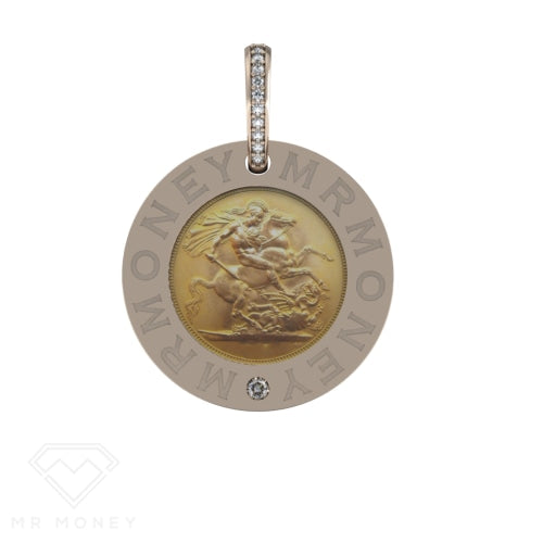 Detail view of Half Sovereign Mr Money Pendant Rose Gold from Mr Money NZ