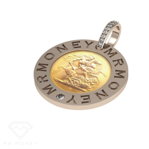 Full Sovereign Mr Money Pendant Rose Gold from Mr Money NZ