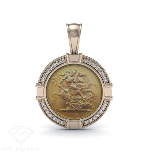 Detail view of Full Sovereign Diamond Pendant from Mr Money NZ