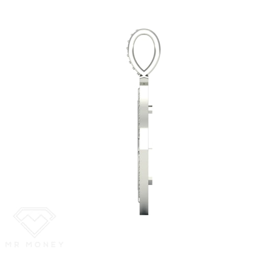 Detail view of 9ct Gold Full Sovereign Diamond Greek Key Frame Pendant from Mr Money NZ