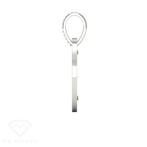Detail view of Half Sovereign Mr Money Pendant White Gold from Mr Money NZ